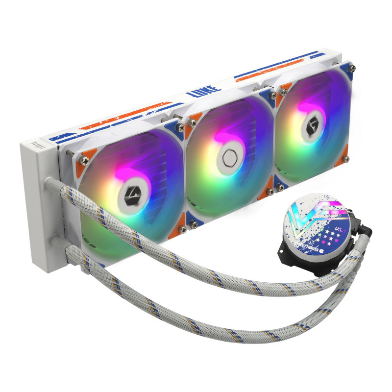 Cooler Master MasterLiquid 360L Core SF6 Luke Processeur Kit de refroidissement du liquide 12 cm Bleu, Orange, Blanc