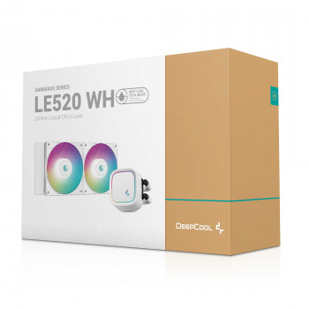 DeepCool LE520 WH Processeur Refroidisseur de liquide tout-en-un 12 cm Blanc 1 pièce(s)