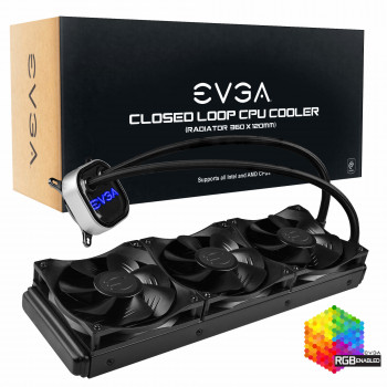 EVGA 360MM CPU CLC COOLER Processeur Refroidisseur de liquide tout-en-un 12 cm Noir