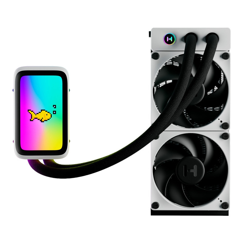 HYTE THICC Q60 Processeur Kit de refroidissement du liquide 12 cm Noir, Blanc 2 pièce(s)