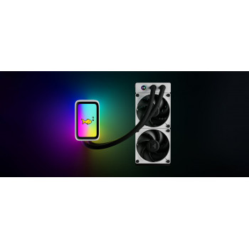 HYTE THICC Q60 Processeur Kit de refroidissement du liquide 12 cm Noir, Blanc 2 pièce(s)