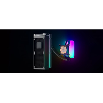 HYTE THICC Q60 Processeur Kit de refroidissement du liquide 12 cm Noir, Blanc 2 pièce(s)