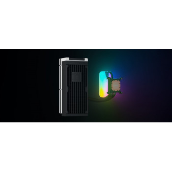 HYTE THICC Q60 Processeur Kit de refroidissement du liquide 12 cm Noir, Blanc 2 pièce(s)