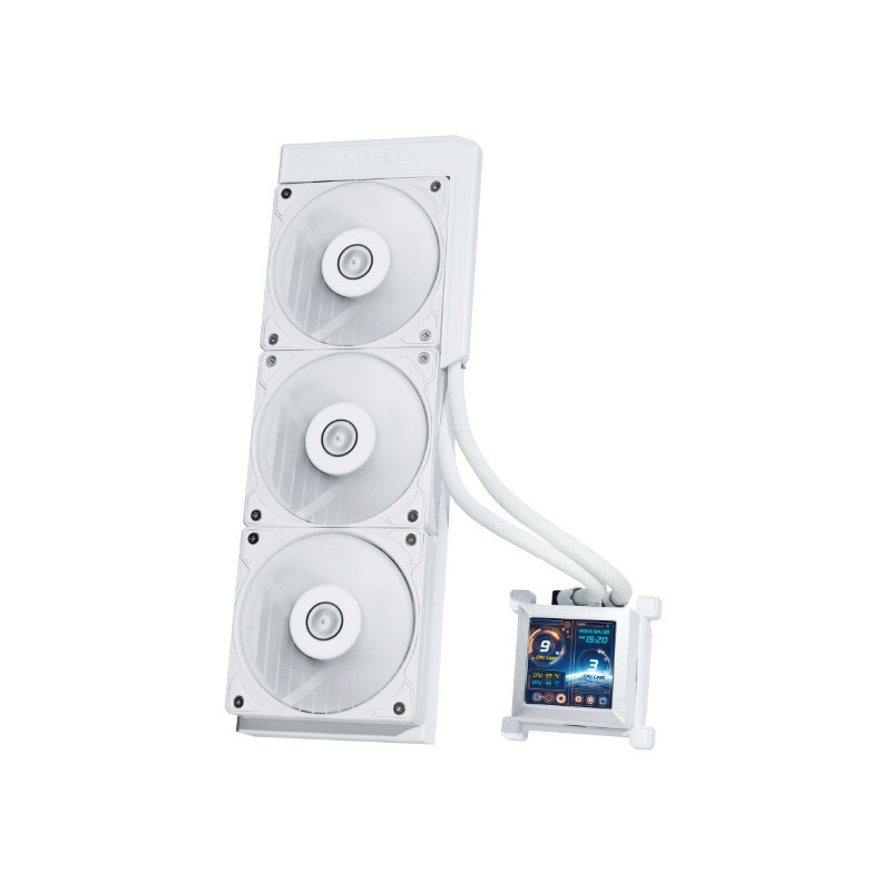 Lian Li HSLCD36SW système de refroidissement d’ordinateur Boitier PC Refroidisseur de liquide tout-en-un 12 cm Blanc