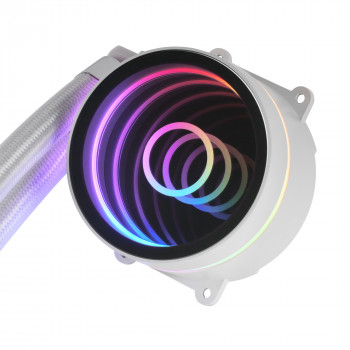 Mars Gaming MLONE120W système de refroidissement d’ordinateur Processeur Refroidisseur de liquide tout-en-un 12 cm Blanc 1