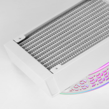 Mars Gaming MLONE120W système de refroidissement d’ordinateur Processeur Refroidisseur de liquide tout-en-un 12 cm Blanc 1