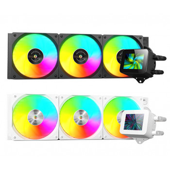 Mars Gaming MLVISION360 système de refroidissement d’ordinateur Processeur Refroidisseur de liquide tout-en-un 12 cm Noir