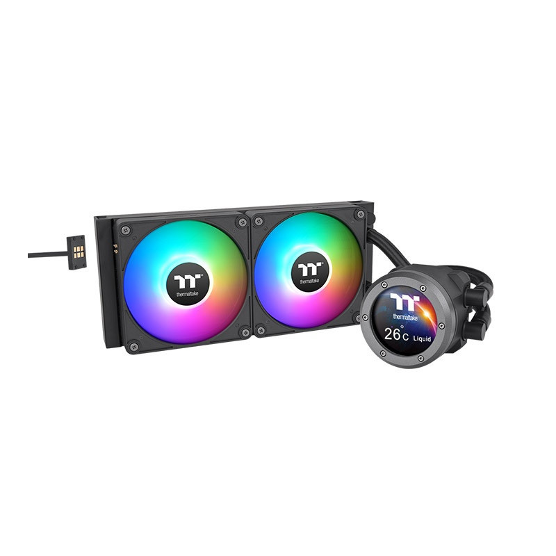Thermaltake CL-W414-PL12SW-A système de refroidissement d’ordinateur Processeur Kit de refroidissement du liquide 12 cm Noir