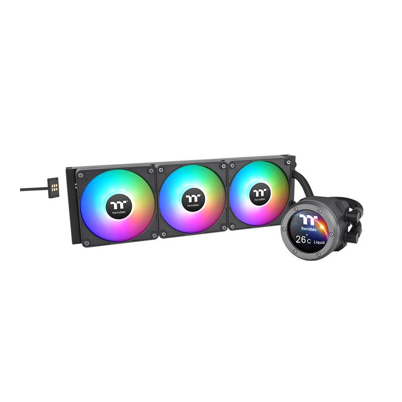 Thermaltake CL-W415-PL12SW-A système de refroidissement d’ordinateur Processeur Kit de refroidissement du liquide 12 cm Noir