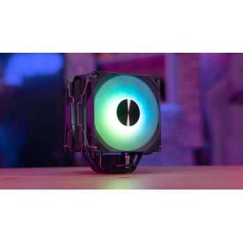 Aerocool Rime 4 Dual Processeur Refroidisseur d'air 12 cm Noir 1 pièce(s)