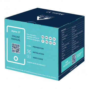 ARCTIC Alpine 17 Processeur Refroidisseur d'air 9,2 cm Noir, Argent 1 pièce(s)