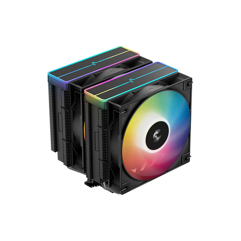 DeepCool AG620 BK ARGB V2 Carte SIM, Carte-mère Refroidisseur d'air 12 cm Noir 1 pièce(s)