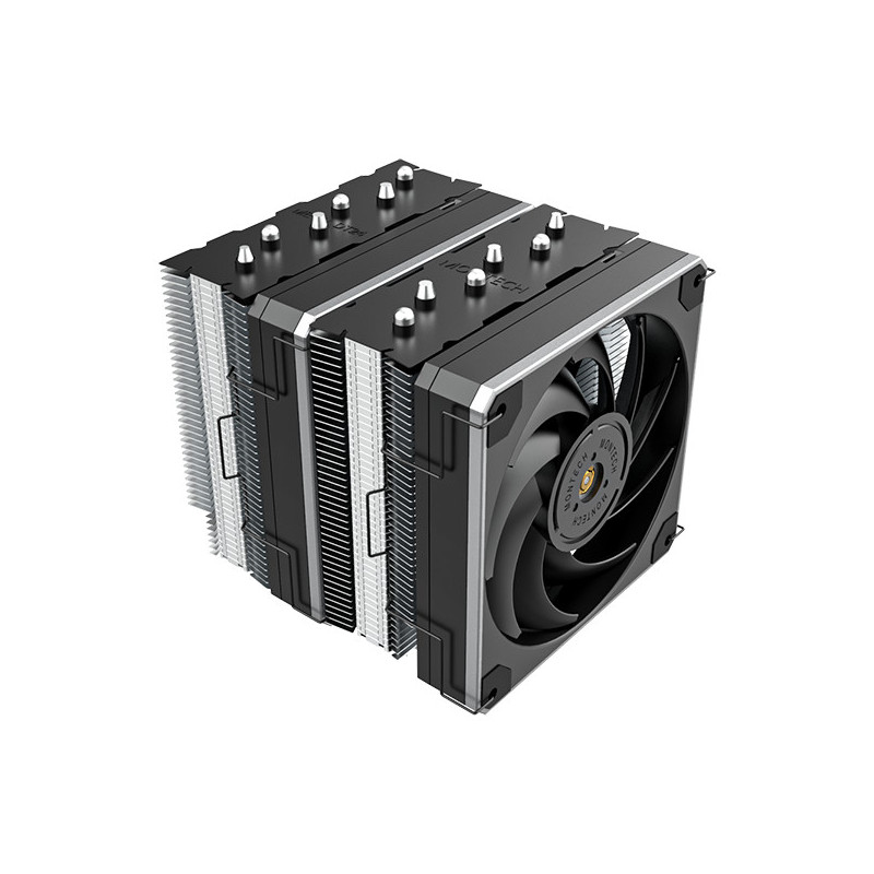 Montech METAL DT24 BASE système de refroidissement d’ordinateur Processeur Refroidisseur d'air 12 cm Noir 2 pièce(s)