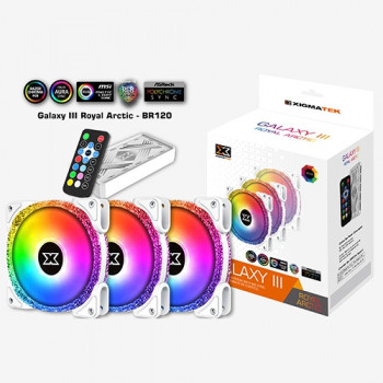 Xigmatek Galaxy III Royal Arctic Boitier PC Ventilateur 12 cm Blanc