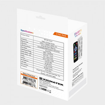 Xigmatek Galaxy III Royal Arctic Boitier PC Ventilateur 12 cm Blanc