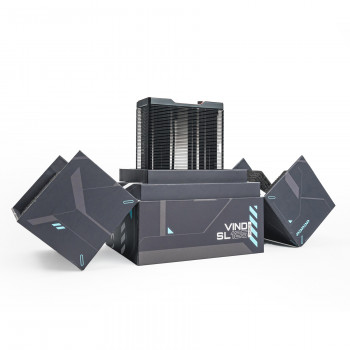 Valkyrie VK-AIRSL125B système de refroidissement d’ordinateur Processeur Refroidisseur d'air Noir