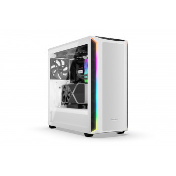 be quiet! Shadow Base 800 Blanc | Boîtier PC ARGB vitré, Mini ITX   Micro ATX   ATX   E-ATX, 3 ventilateurs Pure Wings 3 140 mm