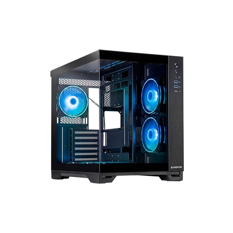 Chieftec Visio GM-30B-TG-OP schwarz Tempered Glass x 2 Cube Noir