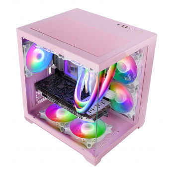 Mars Gaming MC-VIEW2P Mini Tower Rose