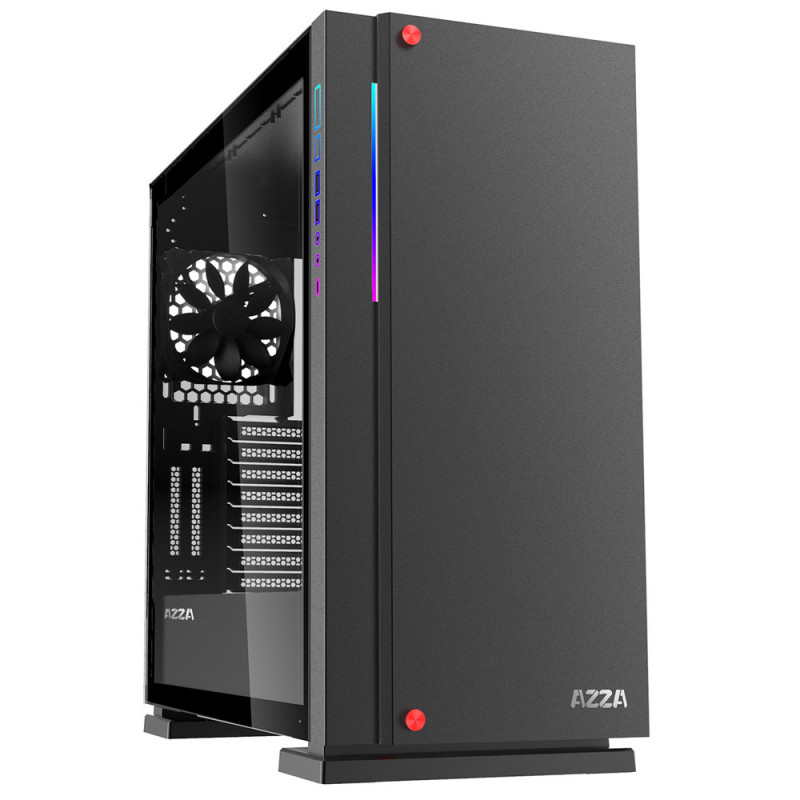 Azza Geh Fulltower ATX Zircon 7000B B Win-Glas 2xUSB 3.0 Noir