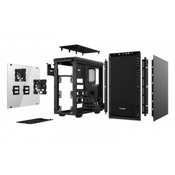 be quiet! Pure Base 600 Noir | Boîtier PC vitré, Mini ITX   Micro ATX   ATX,1 ventilateur Pure Wings 2 120 mm, 1 ventilateur