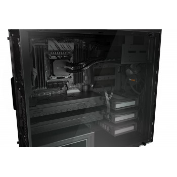 be quiet! Pure Base 600 Noir | Boîtier PC vitré, Mini ITX   Micro ATX   ATX,1 ventilateur Pure Wings 2 120 mm, 1 ventilateur