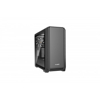 be quiet! Silent Base 601 Noir | Boîtier PC ARGB vitré, Mini ITX   Micro ATX   ATX   E-ATX, 2 ventilateurs Pure Wings 140 mm