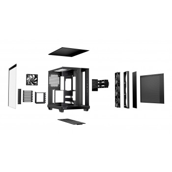 be quiet! Light Base 500 Noir | Boîtier PC vitré, Mini ITX   Micro ATX   ATX, 4 ventilateurs Pure Wings 3 120 mm