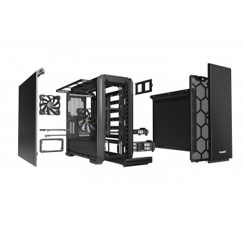 be quiet! Silent Base 601 Noir | Boîtier PC ARGB, Mini ITX   Micro ATX   ATX   E-ATX, 2 ventilateurs Pure Wings 140 mm