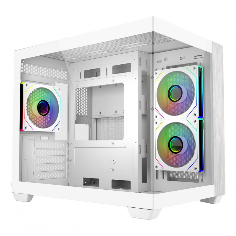 Cooler Master Elite 481 Wood Mini Tower Blanc