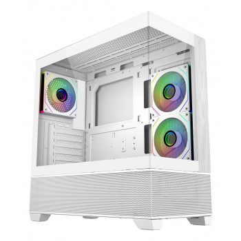 Cooler Master Elite 690 Wood Midi Tower Blanc
