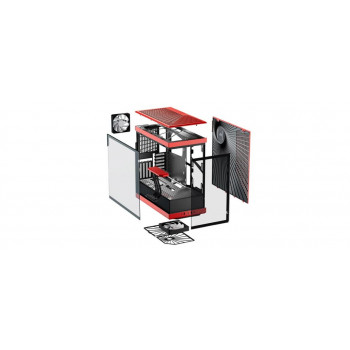 HYTE Y40 Midi Tower Noir, Rouge