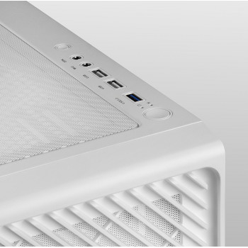 Mars Gaming MCFW unité centrale Midi Tower Blanc