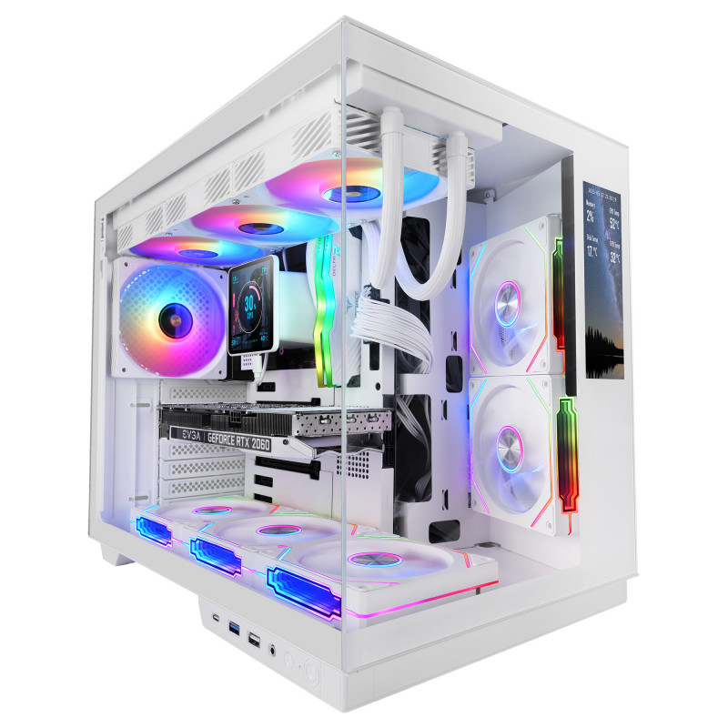 Mars Gaming MCMIRAGEW unité centrale Midi Tower Blanc