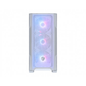 MSI MAG Forge M100R Midi Tower Transparent, Blanc