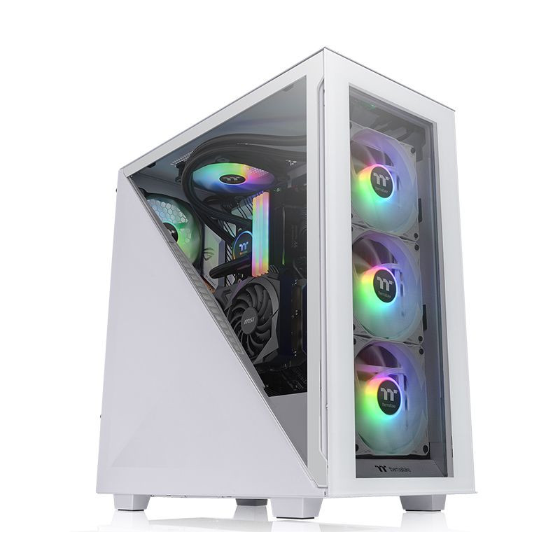 Thermaltake Divider 300 TG Snow ARGB Midi Tower Blanc