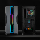 TooQ Nightcity Midi Tower Noir, Argent