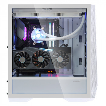 Zalman Z9 Iceberg ATX Mid Tower PC Case, White fan Midi Tower Blanc