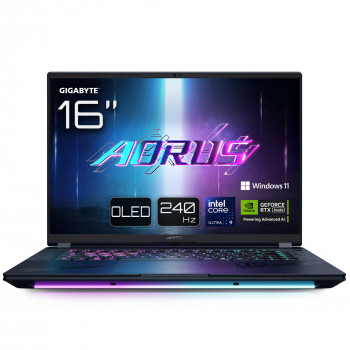 GIGABYTE AORUS MASTER 16 BZH Ordinateur Portable Gaming - 16,0“, 240Hz OLED, Intel Core 275HX, NVIDIA RTX 5090 GPU, 32Go DDR5