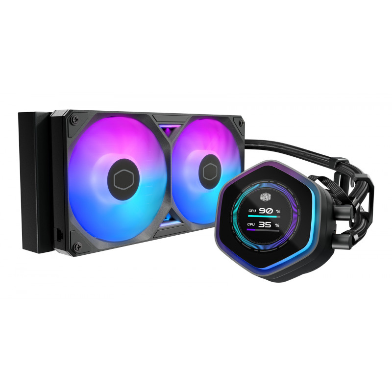 Cooler Master MasterLiquid Atmos II 240 LCD Black Processeur Kit de refroidissement du liquide 12 cm Noir 1 pièce(s)