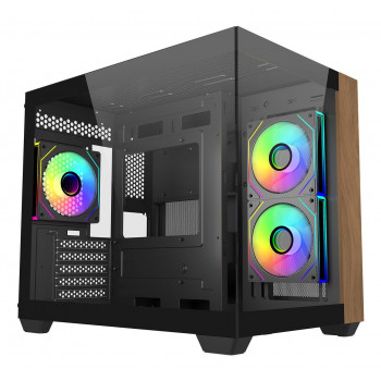 Cooler Master Elite 481 Wood Mini Tower Noir