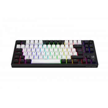 HATOR Skyfall 80 MAG ULTIMA 8K wireless clavier Gaming USB + RF Wireless + Bluetooth QWERTY Anglais britannique Noir, Blanc
