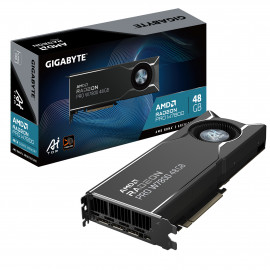GIGABYTE Radeon PRO W7800 AI TOP 48G Carte Graphique - 48 Go GDDR6, 384 bits, PCI-E 4.0, 3 x DP 2.1, W7800 AI TOP 48G