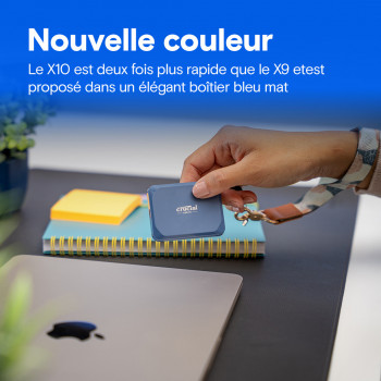 Crucial X10 2 To USB Type-C USB 3.2 Gen 2x2 Bleu