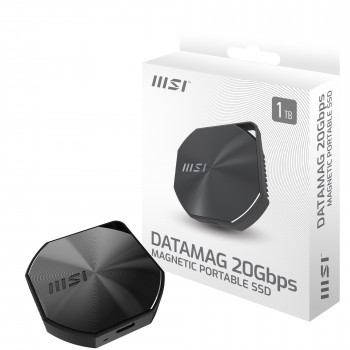 MSI DATAMAG 20GBPS 1TB lecteur à circuits intégrés externe 1 To USB Type-C USB 3.2 Gen 2x2 Noir