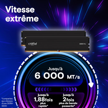 Crucial Pro CP2K64G56C46U5 module de mémoire 128 Go 2 x 64 Go DDR5 288-pin DIMM