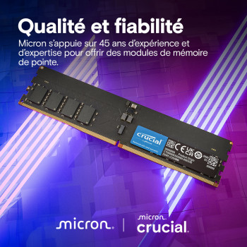 Crucial CT32G64C52CU5 module de mémoire 32 Go 1 x 32 Go DDR5 6400 MT s 288-pin DIMM