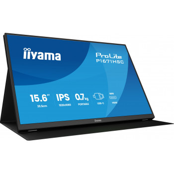 iiyama ProLite P1671HSC-B1 écran plat de PC 39,6 cm (15.6") 1920 x 1080 pixels Full HD LED Noir