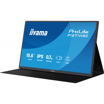 iiyama ProLite P1671HSC-B1 écran plat de PC 39,6 cm (15.6") 1920 x 1080 pixels Full HD LED Noir