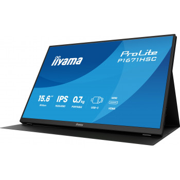iiyama ProLite P1671HSC-B1 écran plat de PC 39,6 cm (15.6") 1920 x 1080 pixels Full HD LED Noir